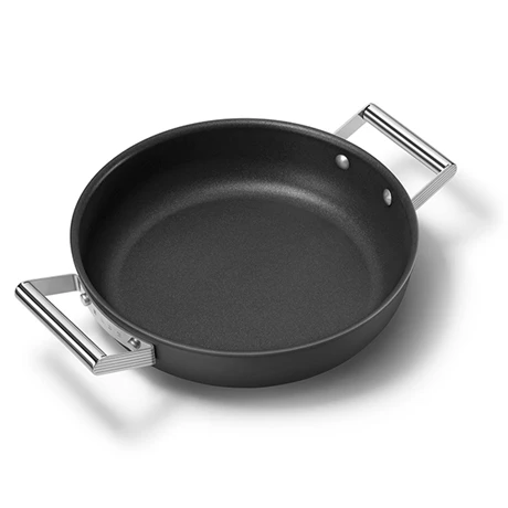 Smeg Sauteuse Aluminium Antiadhésive 28 Cm Noir Mat Avec Couvercle En Verre Trempé 4 Smeg Sauteuse Aluminium Antiadhésive 28 Cm Noir Mat Avec Couvercle En Verre Trempé – Image 2