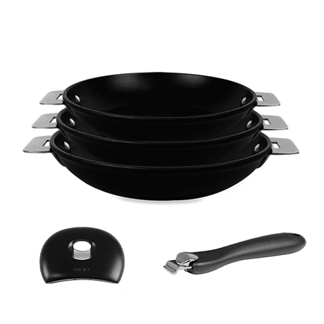 Lot De 3 Poêles Amovibles Cookway Avec Anse Et Poignée 20 24 28 Cm 3 Lot De 3 Poêles Amovibles Cookway Avec Anse Et Poignée 20 24 28 Cm