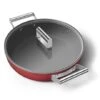 Smeg Sauteuse Aluminium Antiadhésive 28 Cm Rouge Mat Avec Couvercle En Verre Trempé -Le Creusec Boutique 132004 0 1 Sauteuse aluminium antiadhesive 28 cm rouge mat avec couvercle en verre trempe Smeg