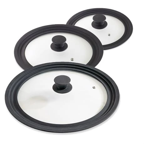 Lot 3 Couvercles En Verre Multi-diamètres De 16 à 32 Cm 3 Lot 3 Couvercles En Verre Multi-diamètres De 16 à 32 Cm