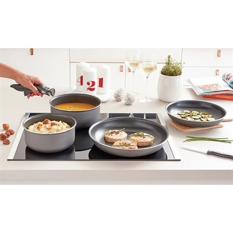 Set 2 Poêles Et 2 Casseroles Anti-adhésives Délice Et Manche Amovible 7 Set 2 Poêles Et 2 Casseroles Anti-adhésives Délice Et Manche Amovible – Image 5