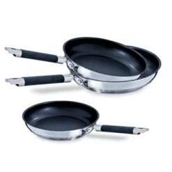 Lot De 3 Poêles Antiadhésives Rapid Cook 20, 24 Et 28 Cm