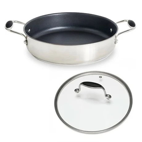 Sauteuse Anti-adhérente Avec Anses Excell’Inox 28 Cm Et Couvercle En Verre 3 Sauteuse Anti-adhérente Avec Anses Excell’Inox 28 Cm Et Couvercle En Verre