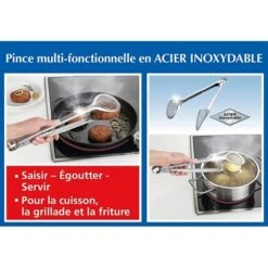 Pince De Cuisson Multifonction Inox 34,5 Cm 11 Pince De Cuisson Multifonction Inox 34,5 Cm -Le Creusec Boutique 671004 4 3 Pince de cuisson multifonction inox 34 5 cm Wenko by Maximex