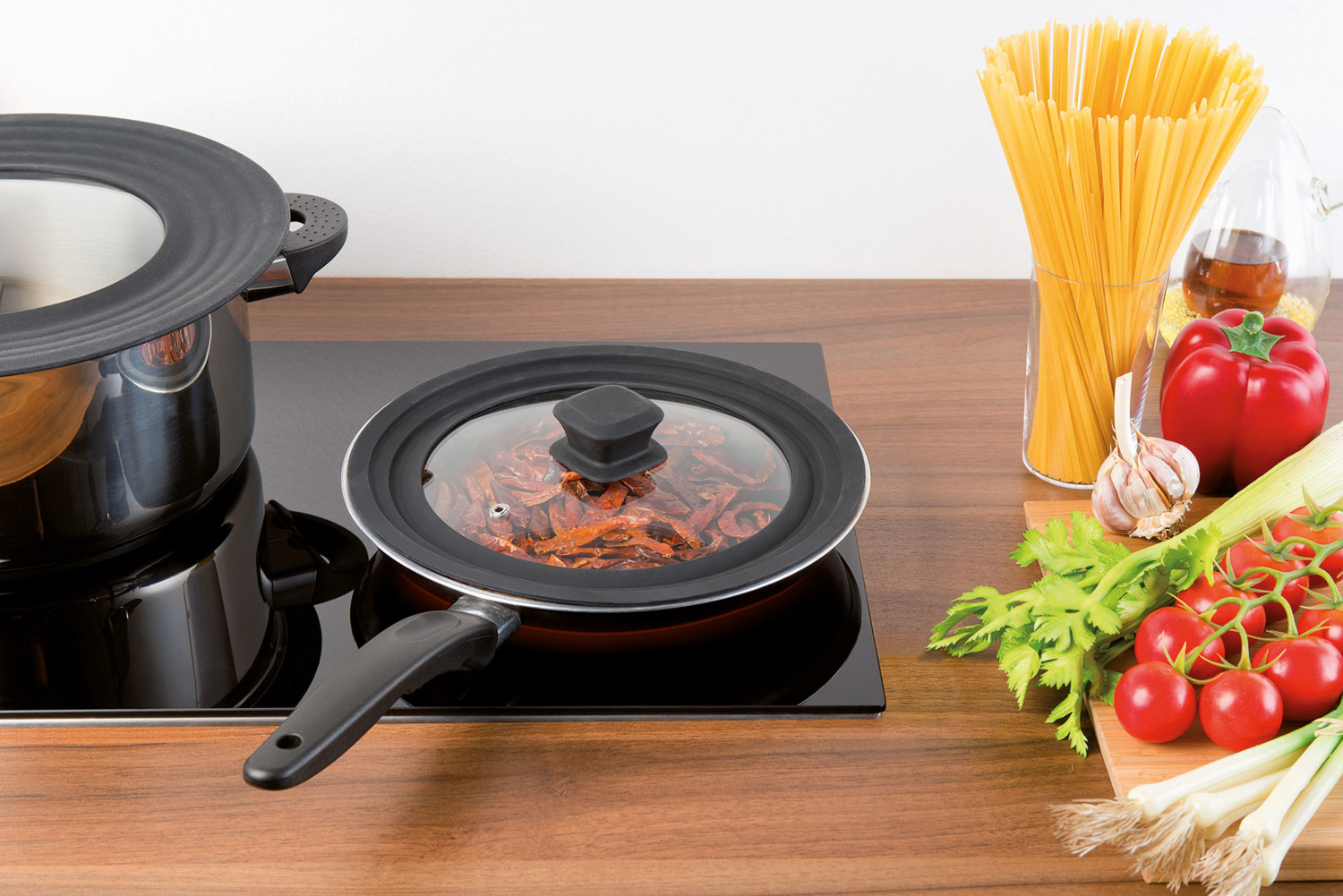 Le Creusec Boutique -Le Creusec Boutique couvercle universel en verre et silicone o 20 a 24 cm ref NX7978 3